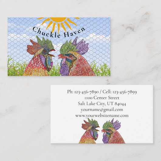 チキンズルースターとヘンカントリーファーム 名刺 (正面/裏面)