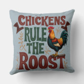 チキンズルールザルーストフ素朴ァームイラストレーション クッション (裏面)