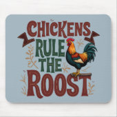 チキンズルールザルーストフ素朴ァームイラストレーション マウスパッド (正面)