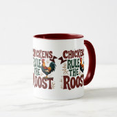 チキンズルールザルーストフ素朴ァームイラストレーション マグカップ (正面右)