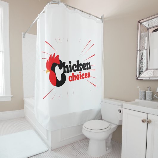 チキンタイポグラフィ シャワーカーテン (インサイチュ)