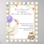 チキンタイムカプセル1歳男女兼用誕生日 ポスター (正面)