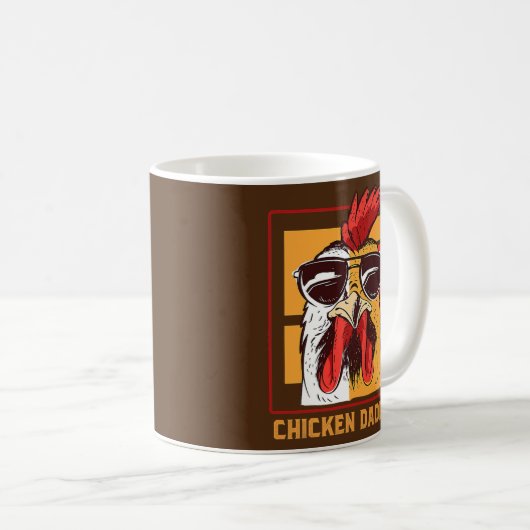 チキンダディヴィンテージ家禽農家鶏 コーヒーマグカップ (正面右)