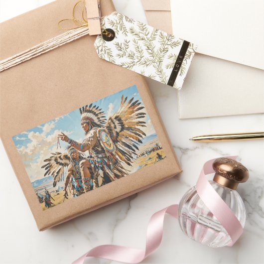 チキンダンス2 長方形シール (ギフト)