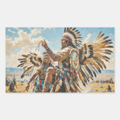 チキンダンス2 長方形シール (正面)