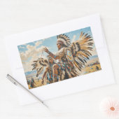 チキンダンス2 長方形シール (封筒)