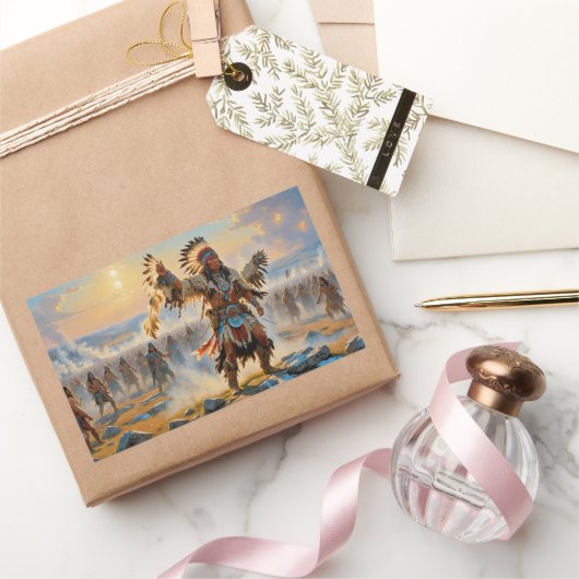 チキンダンス3 長方形シール (ギフト)