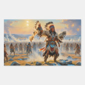 チキンダンス3 長方形シール (正面)