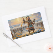 チキンダンス3 長方形シール (封筒)