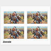 チキンダンス 長方形シール (シート)