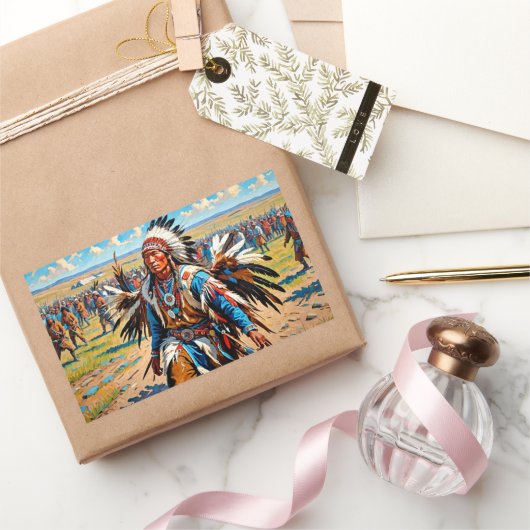 チキンダンス 長方形シール (ギフト)