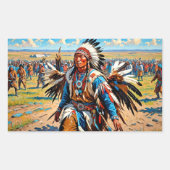 チキンダンス 長方形シール (正面)