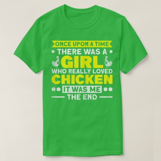 チキンチキンが大好きな女の子農家 Tシャツ (デザイン正面)