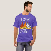 チキンチクスエッグ農家おもしろいギフト Tシャツ (正面フル)