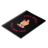 チキンチックウィメンズチキンシェス美しいシェスグラフ ノートブック (左側)