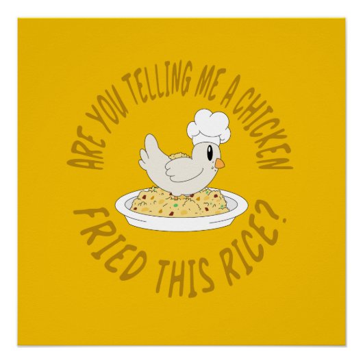 チキンチャーハン光沢ポスター ポスター (正面)