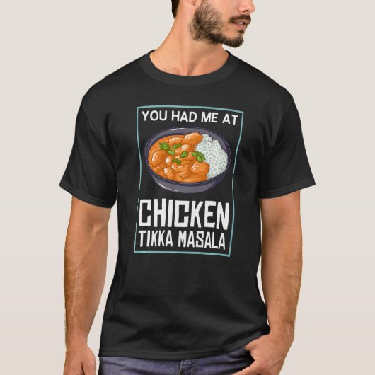 チキンティッカマサラインド料理 Tシャツ (正面)