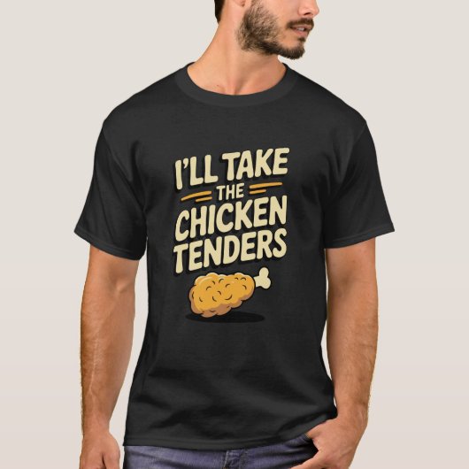 チキンテンダーをください フード Tシャツ (正面)