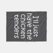 チキンテンダーズでいいや 面白い名言 フリースブランケット (正面(横))