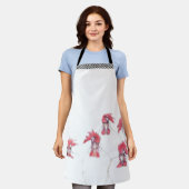 チキンディナーブラックストラップエプロン用コーム エプロン (着用した状態)