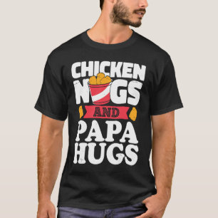 チキンナグとパパのハグ チキンナゲット Tシャツ