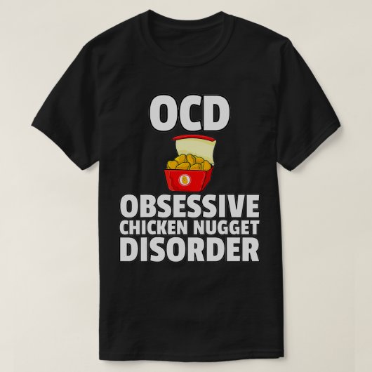 チキンナゲおもしろいチキンナッグ Tシャツ (デザイン正面)