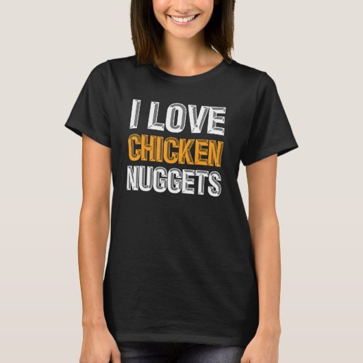 チキンナゲッツ食品おもしろい Tシャツ (正面)