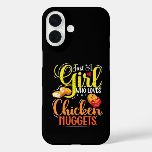 チキンナゲットが大好きな女の子 ギフト Case-Mate iPhoneケース (裏面)