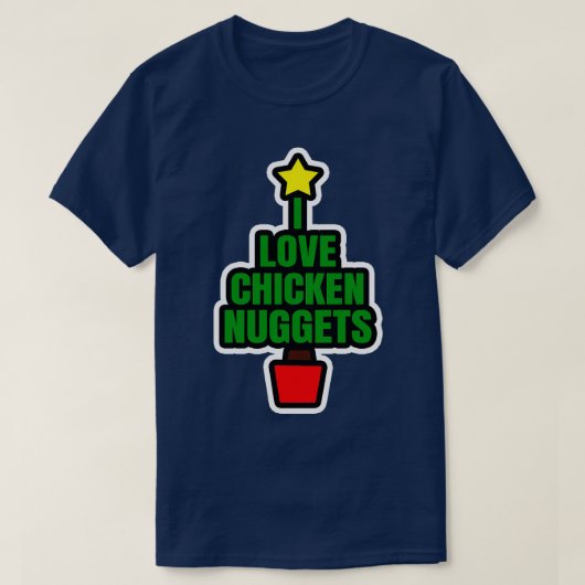 チキンナゲットが大好き Tシャツ (デザイン正面)