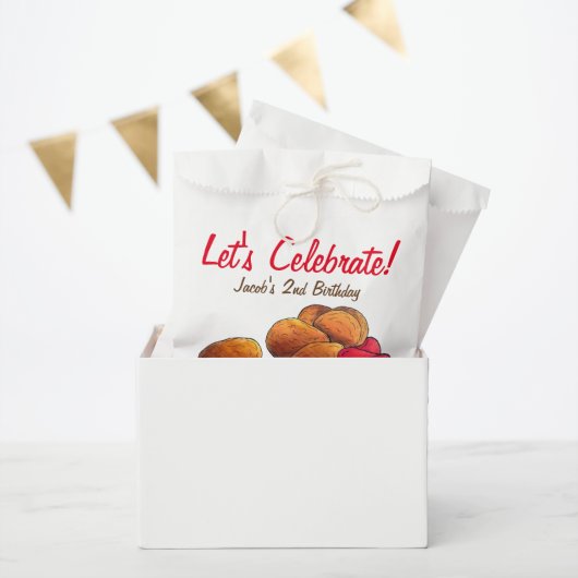 チキンナゲットとケチャップジャンクファストフードグルメ フェイバーバッグ (パーティー)