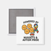 チキンナゲットと自閉症 Pride に励まされた男性用 マグネット (正面/裏面)
