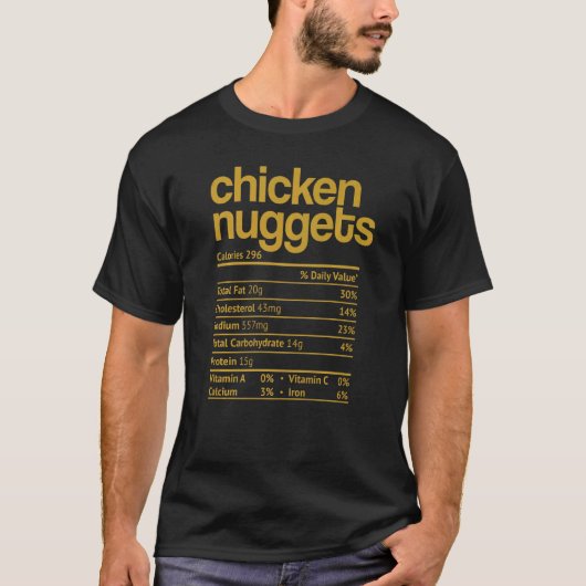 チキンナゲットの栄養成分表示 感謝祭 クリスチャン Tシャツ (正面)