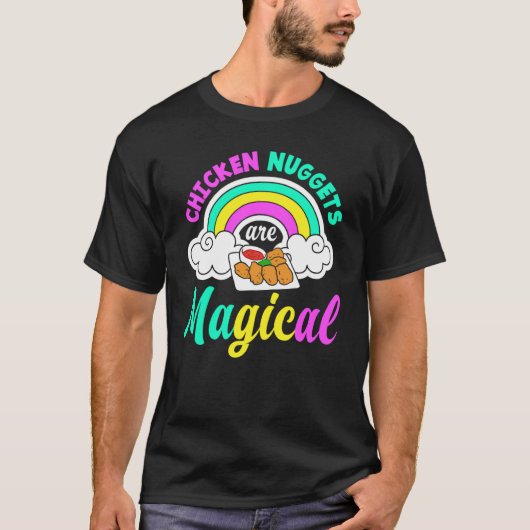 チキンナゲットは魔法の虹 チキンナゲ Tシャツ (正面)