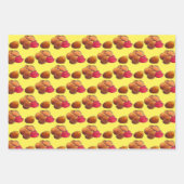 チキンナゲットケチャップジャンクファストフードグルメ ラッピングペーパーシート (正面)