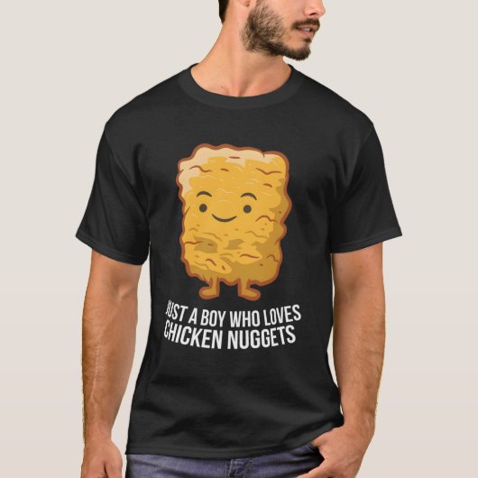 チキンナゲットソンチキンNを愛する少年 Tシャツ (正面)