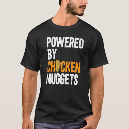 チキンナゲットナグライフナギステンディーで動く Tシャツ (正面)