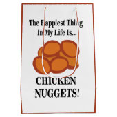 チキンナゲットファストフードおもしろいチキンナゲット ミディアムペーパーバッグ (裏面)