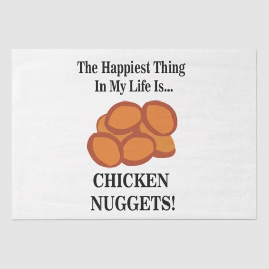 チキンナゲットファストフードおもしろいチキンナゲット 薄葉紙 (正面)