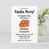チキンナゲットファストフードグルメパーティー 招待状 (スタンド正面)
