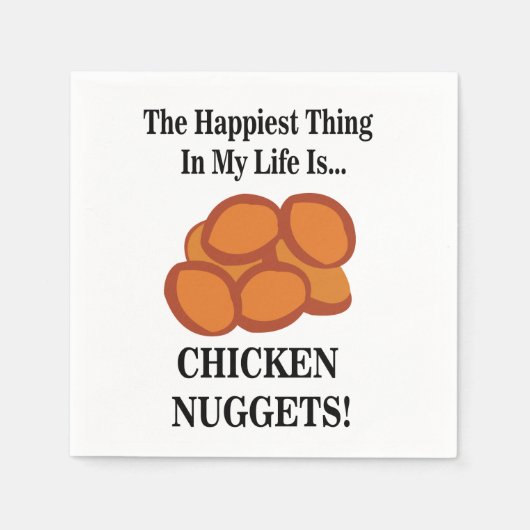 チキンナゲットファストフードチキンナゲットパーティー スタンダードカクテルナプキン (正面)