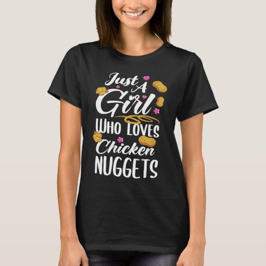 チキンナゲット大好きな女の子だけ Tシャツ (正面)