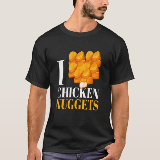 チキンナゲット大好き！家禽 ファストフード スナック Tシャツ (正面)