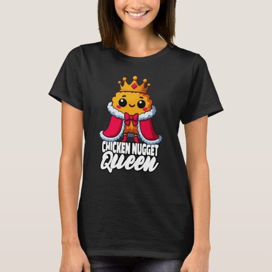 チキンナゲット女王チキンおもしろいテンダー Tシャツ (正面)