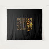 チキンナゲット栄養の事実感謝祭おもしろい タペストリー (正面(横))