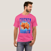 チキンナゲット重い金属 – チキンおもしろいナゲット Tシャツ (正面フル)