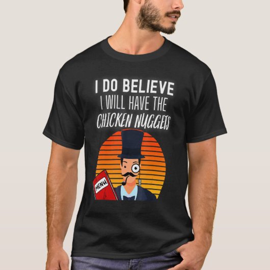 チキンナゲット・モノクル Tシャツ (正面)
