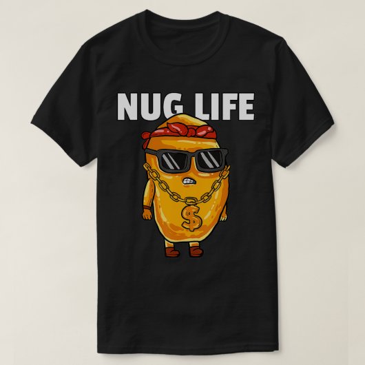チキンナゲットNUGライフテンダースギャング愛好家 Tシャツ (デザイン正面)