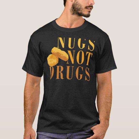 チキンナゲットNUGS非薬物鶏ナゲット高速 Tシャツ (正面)