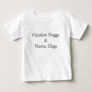 チキンナッグとママハグスボーママペタルプレス社 ベビーTシャツ