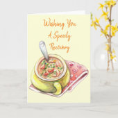 チキンヌードルスープ カード (黄色い花)